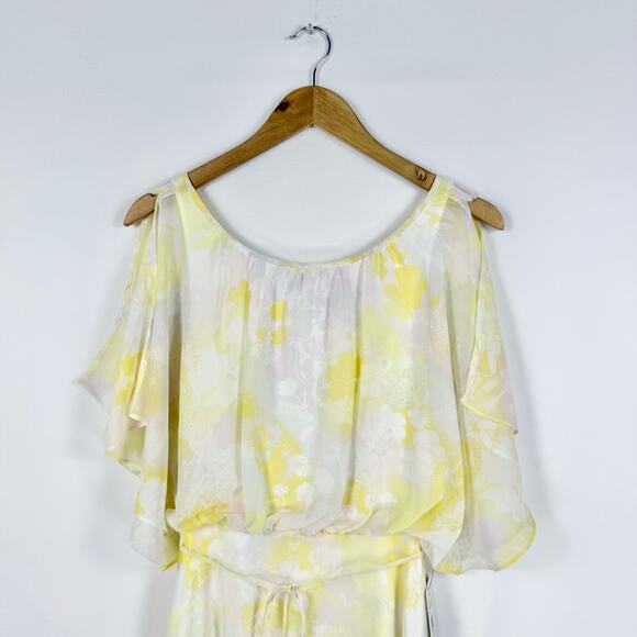 Mod Cloth Women's Flutter of Flattery Midi Dress Small Yellow Garden Girl - Picture 5 of 16